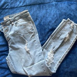 Light wash ripped jeans